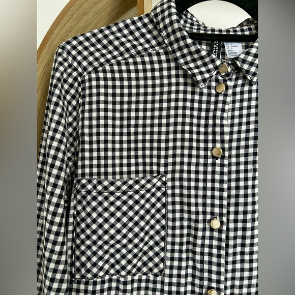 Custom H&M Gingham Button-up - Picture 3 of 6